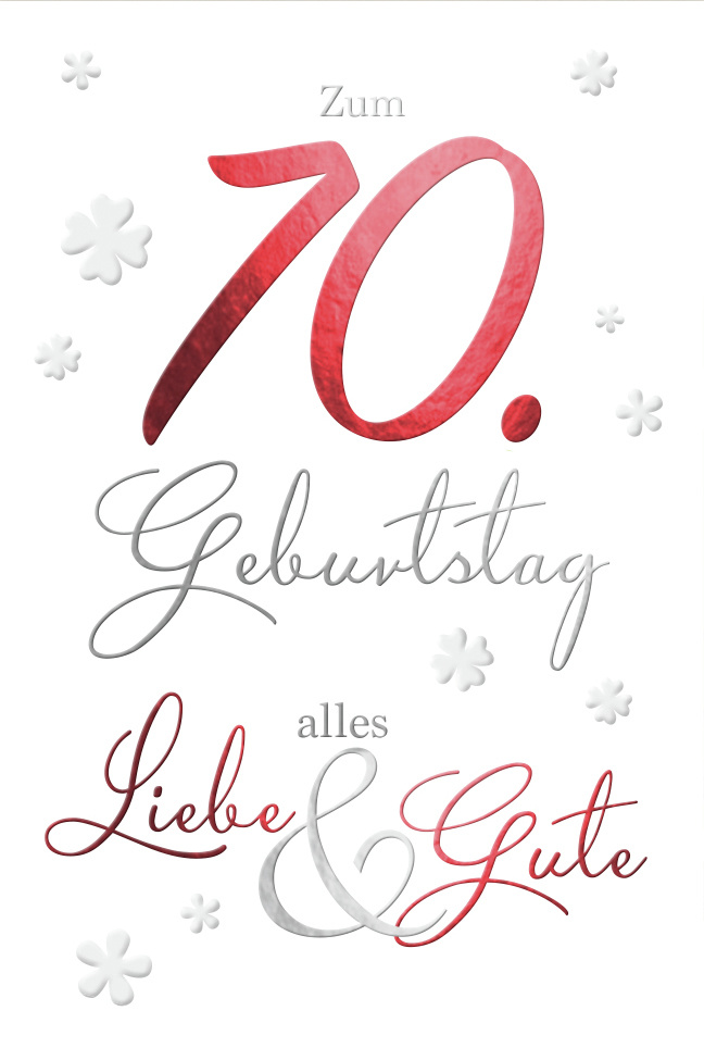 Doppelkarte 70 Alles Liebe & Gute