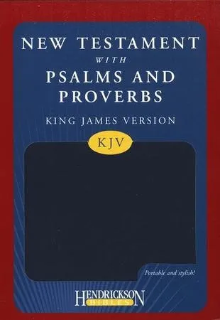 ANGLAIS, NEW TESTAMENT KJV PSAUMES ET PROV. CUIR NOIR - [King James Version]