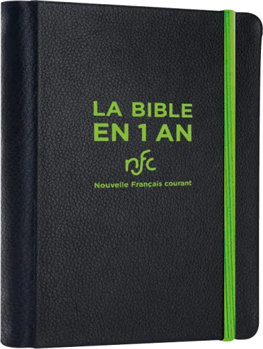 Bible Nouvelle Français courant, Bible en un an - rigide simili cuir noir - sans deutérocanoniques