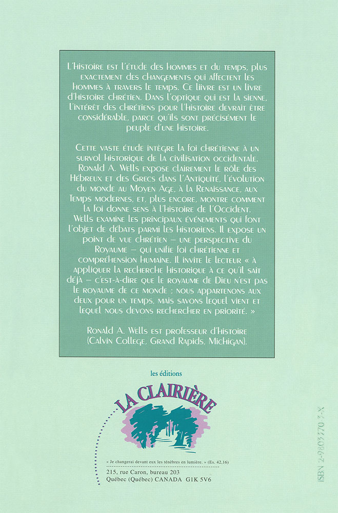 Trace de Dieu dans l'Histoire des Hommes (La) - La civilisation occidentale et le Royaume