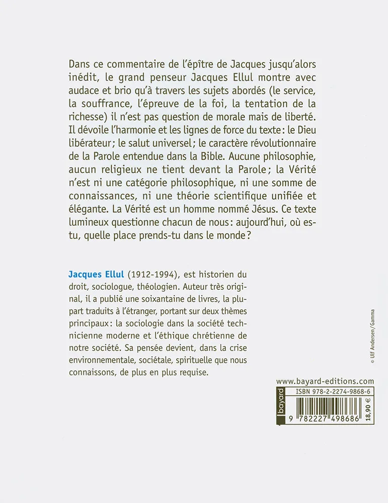 Loi de liberté (La) - Commentaire de l'épître de Jacques