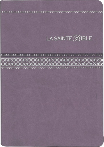 Bible Segond 1910, gros caractères, flexa parme, tranche argent