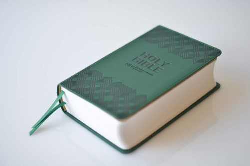 Anglais, Bible New International Version, gros caractères, similicuir, vert