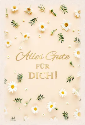 Doppelkarte Gänzeblümchen ENC