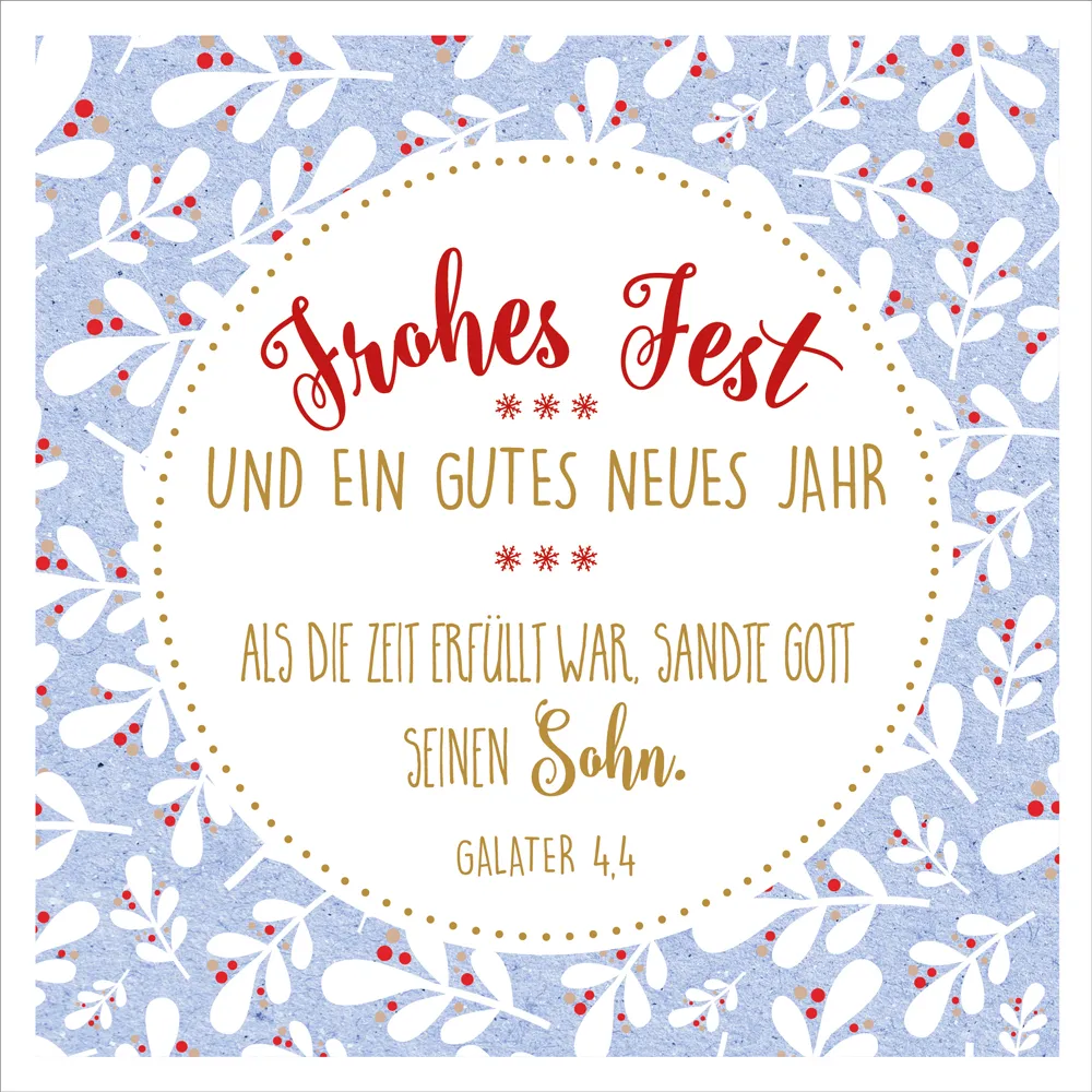 Doppelkarte Weihnachten Frohes Fest ENC