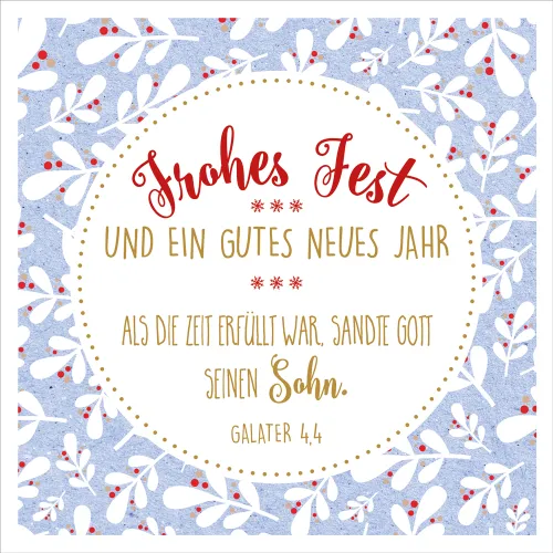 Doppelkarte Weihnachten Frohes Fest ENC