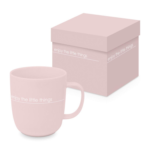 Tasse - Enjoy the little things - rosa, 400ml