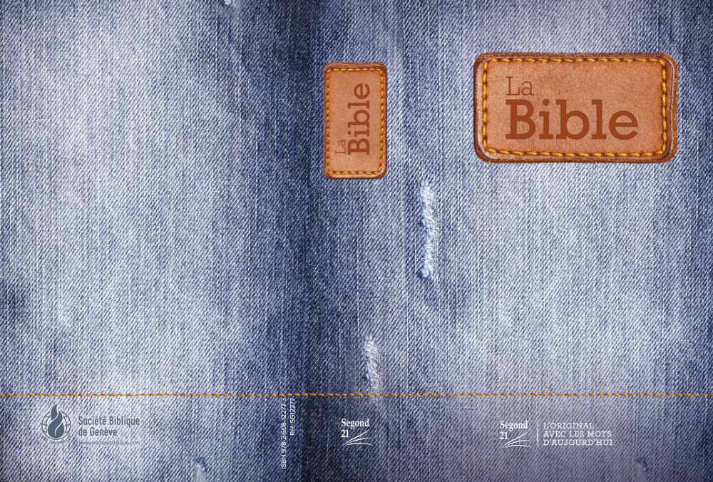 Bible Segond 21 compacte (Premium Style) - couverture souple toilée motif jeans, avec fermeture...