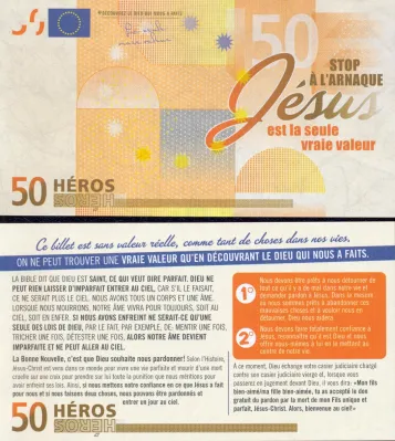 Billet 50 héros - lot de 100 ex.
