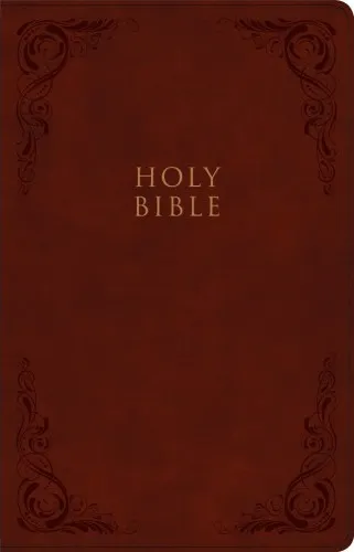 Anglais, Bible King James Version, gros caractères, similicuir, bordeaux, tranche or, onglets