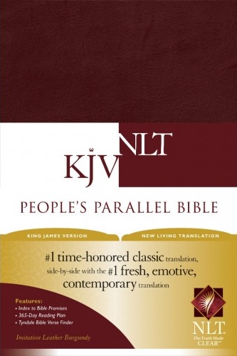 Anglais, Bible King James Version/New Living Translation, People's Parallel Bible, similicuir,...