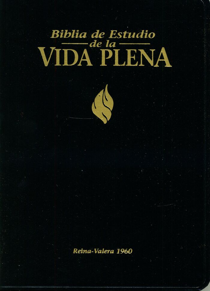 Espagnol, Bible d'étude de la Vida Plena Reina Valera 1960, similicuir, noir, tranche dorée
