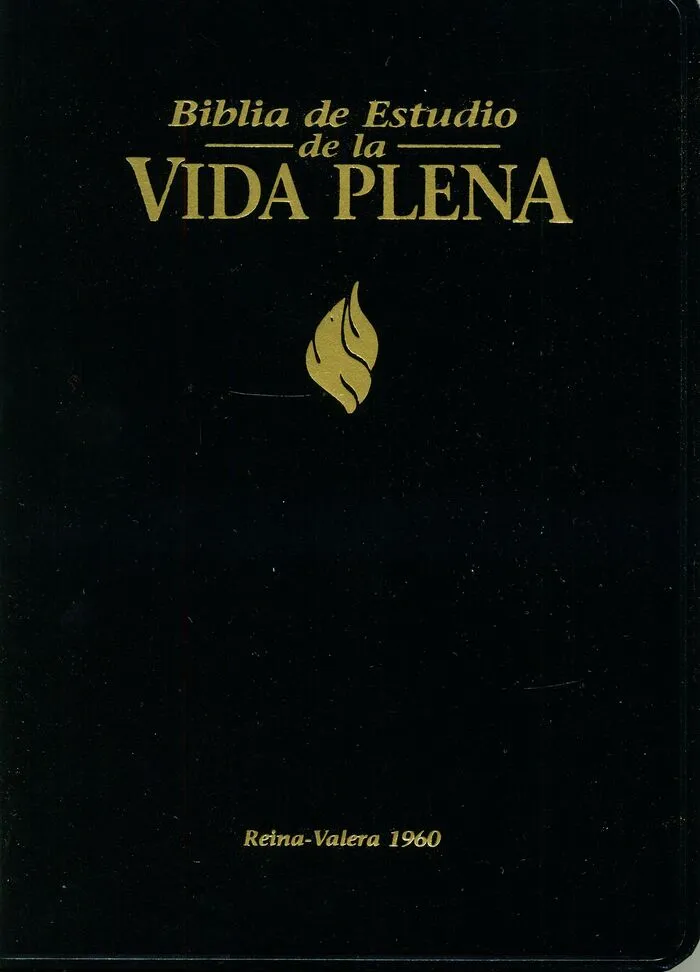 Espagnol, Bible d'étude de la Vida Plena Reina Valera 1960, similicuir, noir, tranche dorée