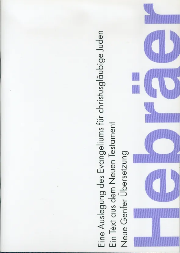 Allemand, NGÜ - épître aux Hébreux