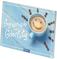 Postkartenbox Geburtstag Kaffeetasse - 12 verschiedene Postkarten in einer Box mit Magnetverschluss