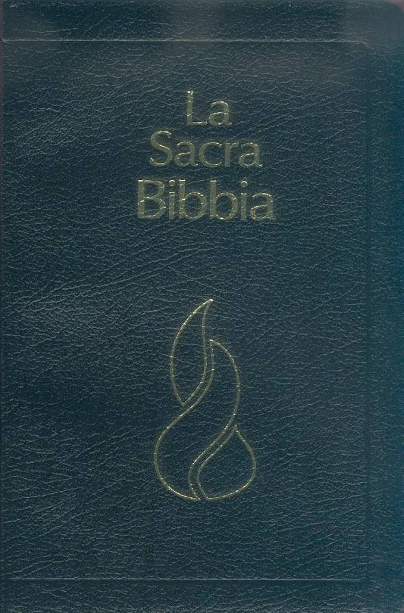 Italien, Bible Nuova Riveduta - fibrocuir noir, tranche or