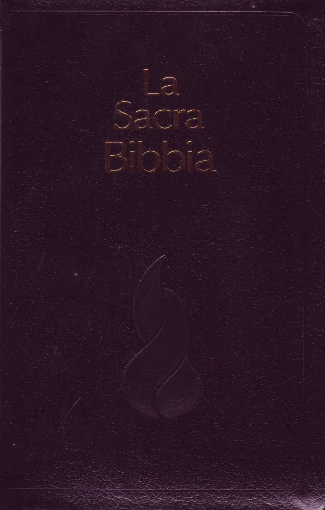 Italien, Bible Nuova Riveduta - fibro noir, onglets, tranche or