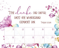 Geburtstagskalender immerwährend Gesegnet