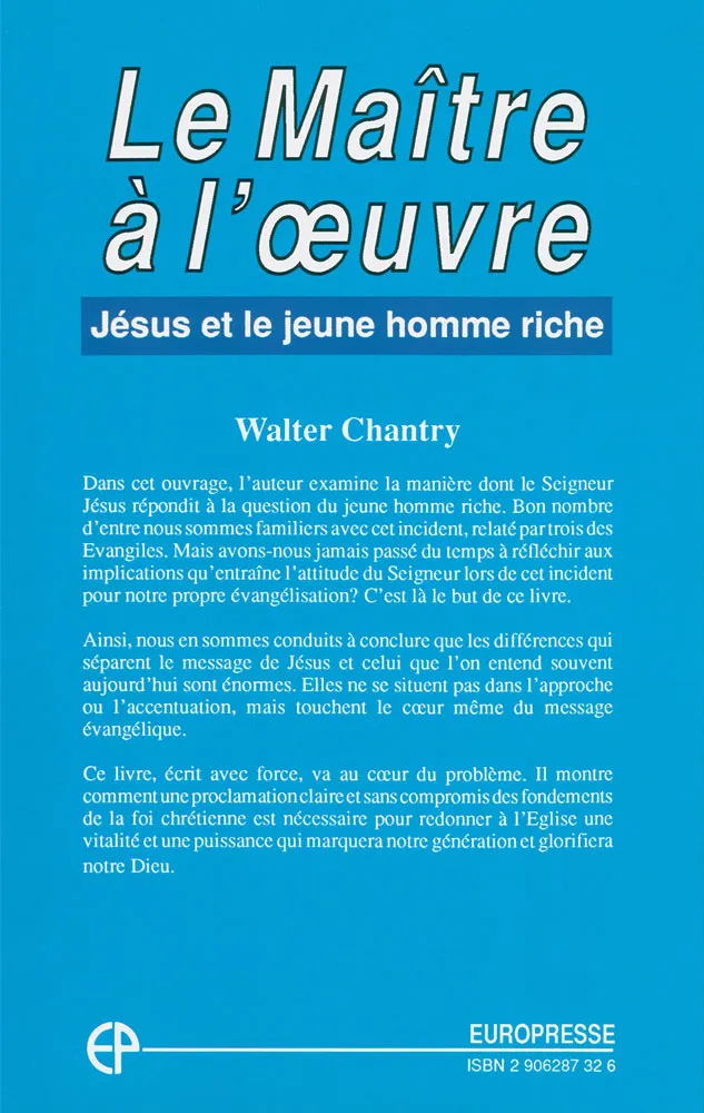 Maitre à l'œuvre (Le) - Jésus et le jeune homme riche